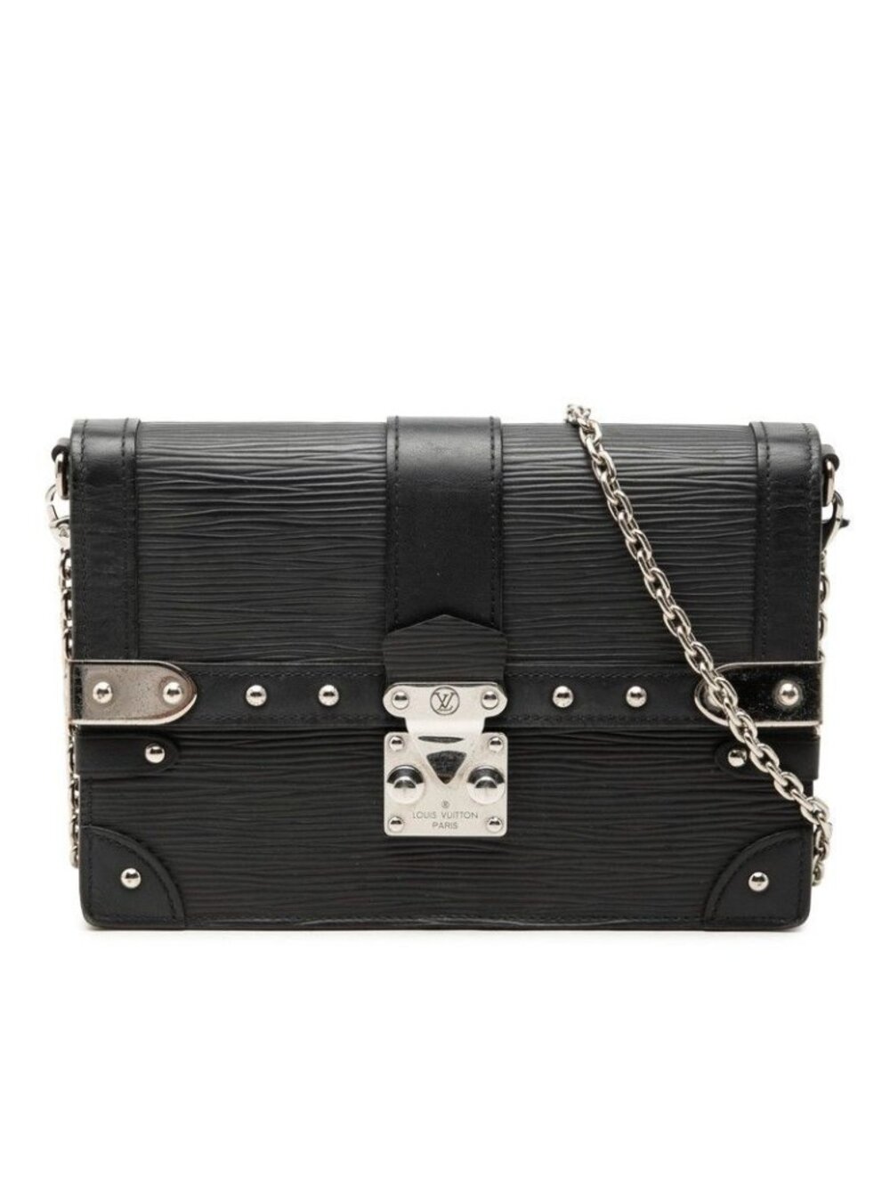 Louis Vuitton Epi Portefeuille Trunk Shoulder Bag Black Leather